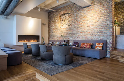 Ecosmart Fire Flex 86SS.BXL Single Sided Fireplace Insert - Black Finish / Black Burner - ESF.FX.86SS.BXL.B